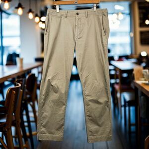 Buck Mason Officer Pant Sz 33x30 Khaki Drawstring waist relaxed fit